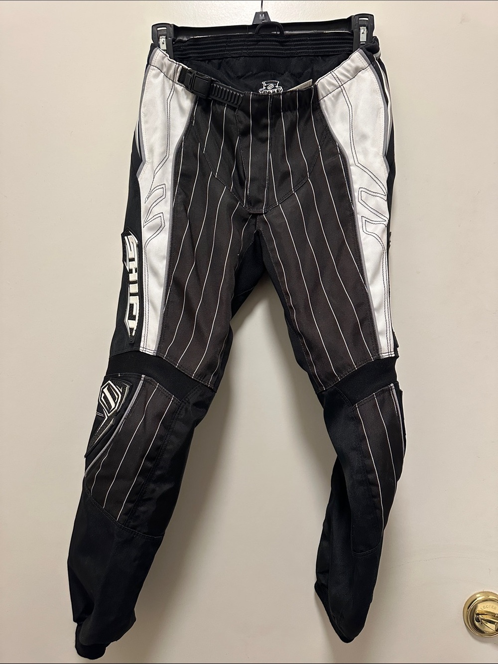 Shift Kids' Black and White Motocross Pants